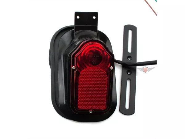 Rücklicht Kennzeichenhalter 150mm 85mm 100mm 50mm 6 Volt 12 Volt 21 Watt 5 Watt für Harley, Chopper, Motorrad Umbau