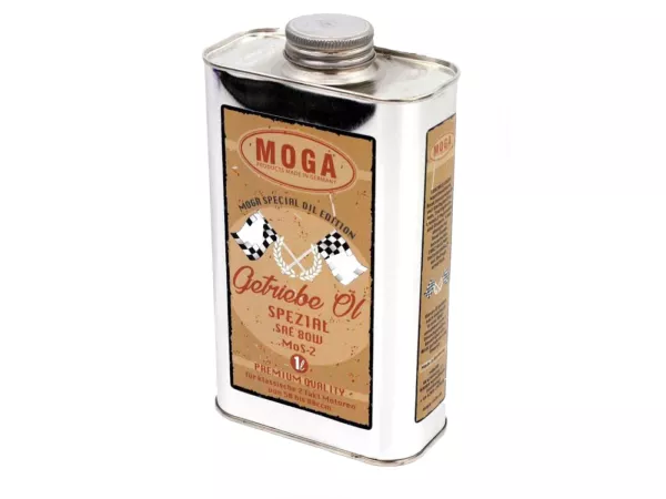 Getriebe Öl Spezial MOGA 1 Liter SAE80 MoS-2 Klassik in Blechdose für Mofa Moped Mokick Zündapp Kreidler Hercules Puch