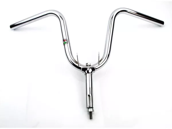 Lenker Chrom 580mm breit 200mm hoch für Piaggio Boxer Mofa, Moped