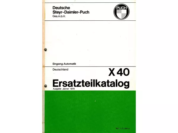Ersatzteil Katalog 71 Seiten DIN A4 für Puch X 40
