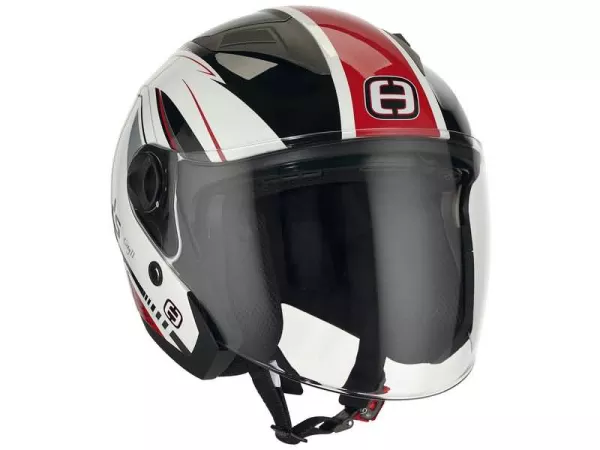 Helm Speeds Jet City II Graphic weiß / rot glänzend Größe XL (61-62cm)