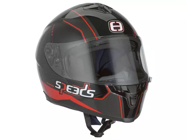Helm Speeds Integral Race II Graphic schwarz / titanium / rot Größe L (59-60cm)