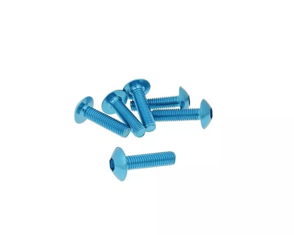 Schraubensatz 6 Stück Verkleidung blau - M5x20