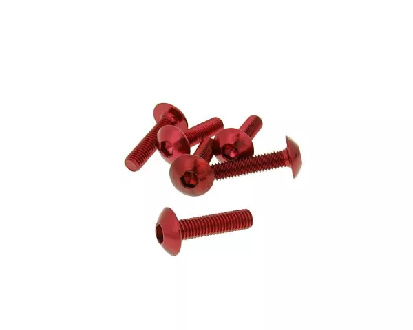 Schraubensatz 6 Stück Verkleidung rot - M5x20