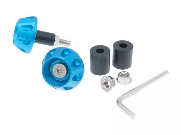 Lenkerende Vibrationsdämpfer Flat 13,5 / 17,5mm - blau
