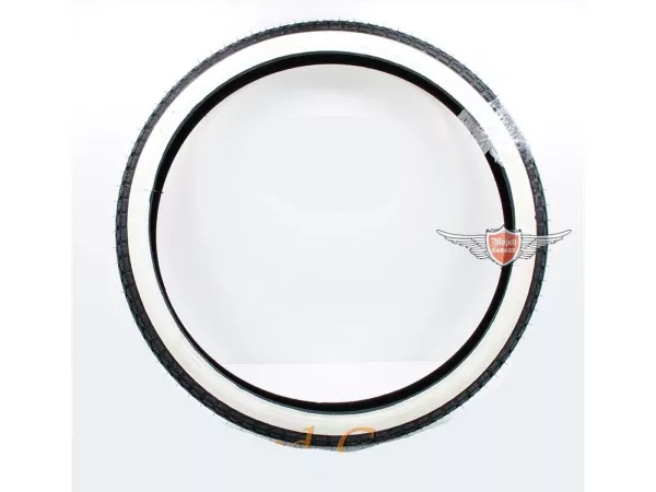 Reifen Continental KKS10 2.00-19 24B TT (23 x 2,00) Weißwand für NSU Quickly, Miele K, Zündapp Combinette Bergsteiger M 25, Kreidler Amazone, Hercules 215, 216, 217, 218, 219, 221, 222, Mofa 25
