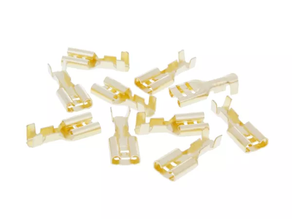 Kabelverbinder / Kabelschuh 6,3mm flach breit weiblich 10er Pack