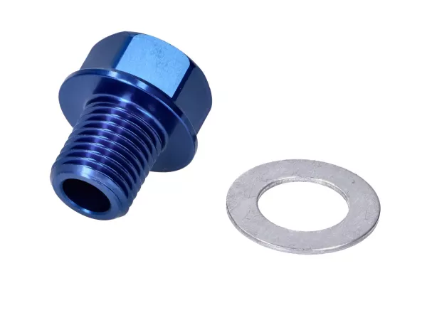 Schraubadapter Temperatursensor 1/8 Zoll M14x1,50x15L Öl und Zylinderkopf Derbi Euro2 und Euro3