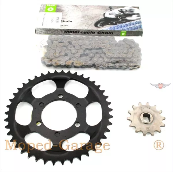 Kettensatz Esjot 106 Glieder Ritzel Z14, Kettenrad Z42 für Zündapp, Star 1 2 Typ 462