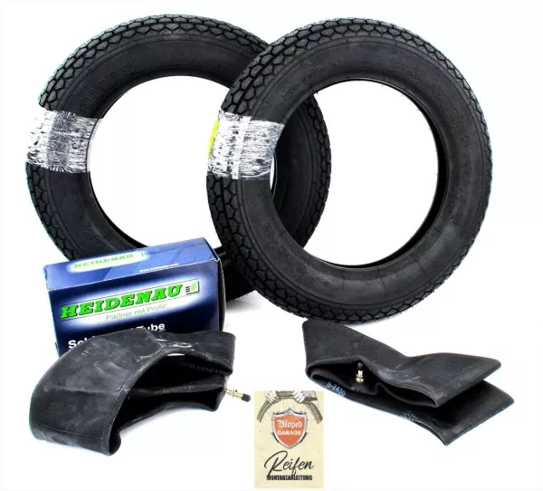 Reifen Heidenau 1 Satz (5-teilig) 3,50 x 12 - 64J für Zündapp Bella 150, 200, 201, 203, 204