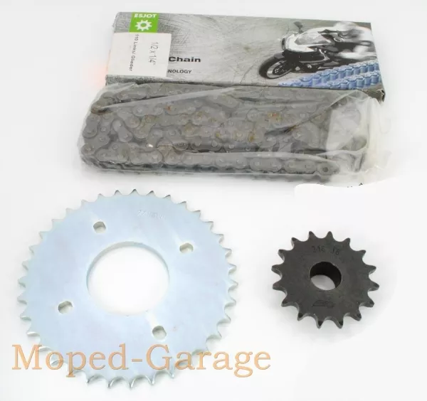 Esjot Kettensatz Hercules K 50 RL RE SX RX SE SL  16 Ritzel 35 Kettenrad Tuning
