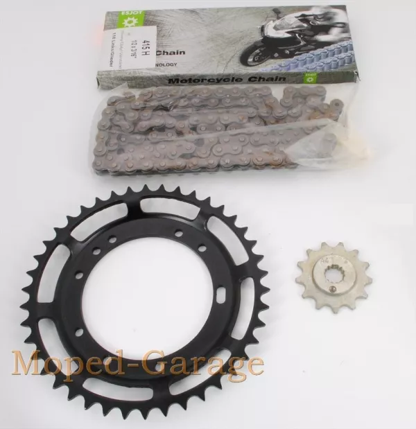 Esjot Tuning Kettensatz Kreidler MF 2 Original  13 Ritzel 42 Kettenrad