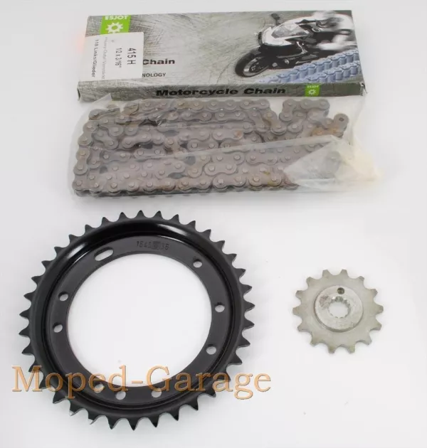 Esjot Tuning Kettensatz  Kreidler MP 2 Original14 Ritzel 36 Kettenrad