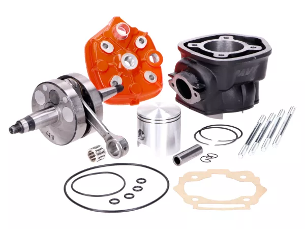 Big Bore Zylinderkit MVT Iron Max mit 44.8mm Kurbelwelle KB=13mm 90ccm für Piaggio/Derbi D50B0