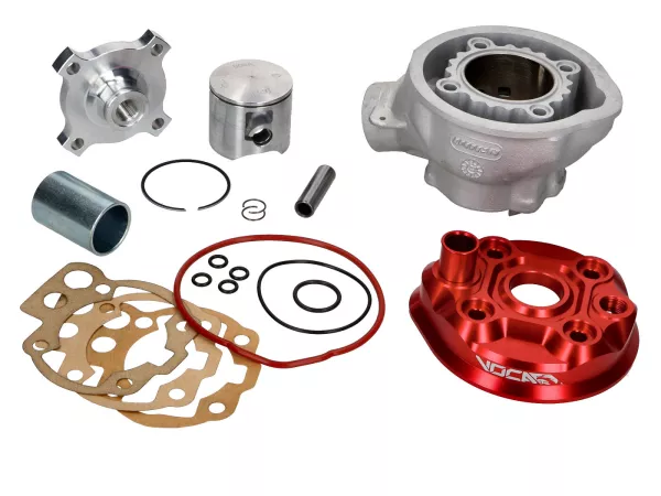 Zylinderkit Voca Bestia Kalotte rot 80ccm d=50mm für Minarelli AM6