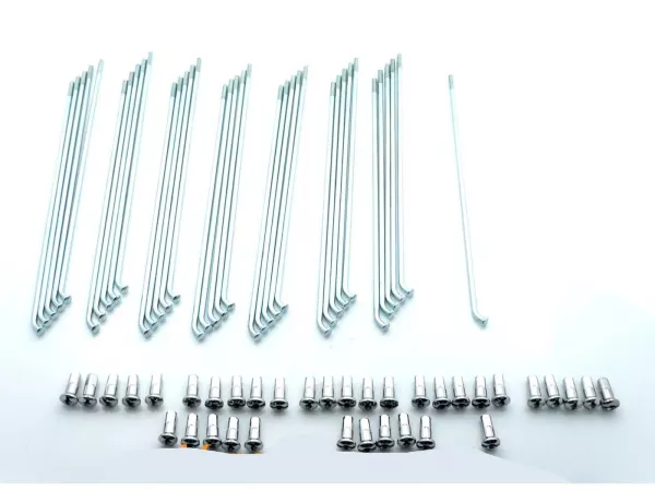 Speichen Kleeblatt Chrom 161 x 2,6mm mit Nippel (36 Stück) für Zündapp, KS 50, Sport Combinette, Kreidler, Hercules, DKW, Zweirad Union