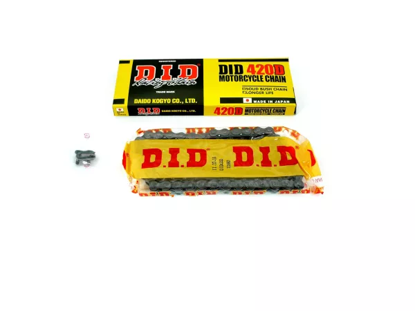 Kette DID 106 Glieder 420 verstärkt für Derbi Variant Revolution, Hercules RX-9, Ultra, Honda C, MB, MSX, Yamaha RD, RX