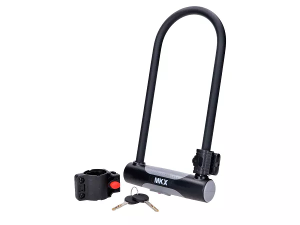 Bügelschloss mit 2 Schlüsseln und Schlosshalter 160x314mm