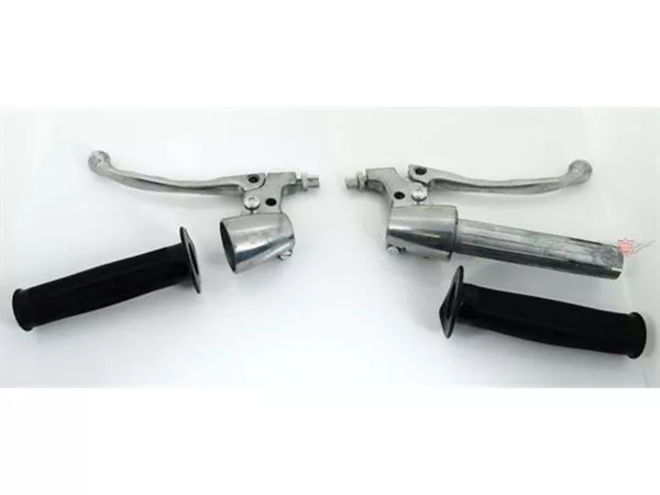 Gas-und Kupplungshebel Set mit Griffgummis für Zündapp, Hercules