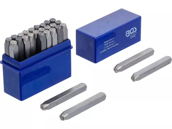 Schlagbuchstaben Satz 5mm DIN1451 27-teilig