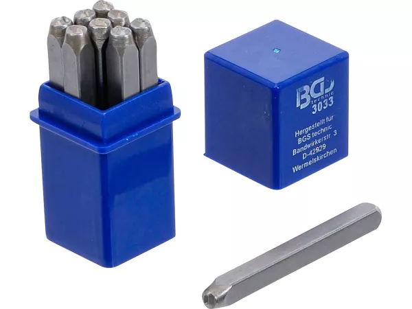 Schlagzahlen Satz 3mm DIN1451 9-teilig