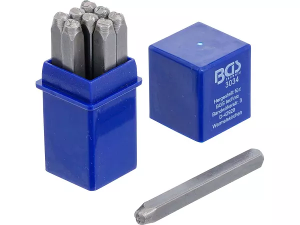 Schlagzahlen Satz 4mm DIN1451 9-teilig