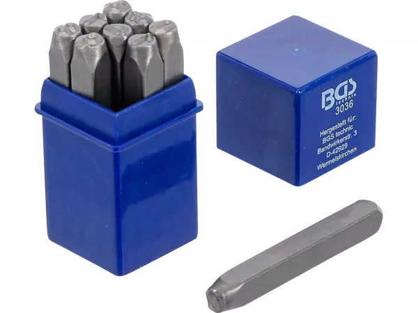 Schlagzahlen Satz 6mm DIN1451 9-teilig