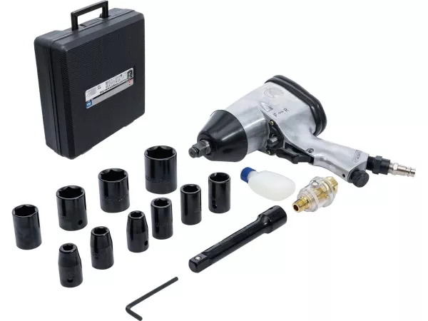 Druckluft-Schlagschrauber mit Werkzeugsatz 12,5mm (1/2