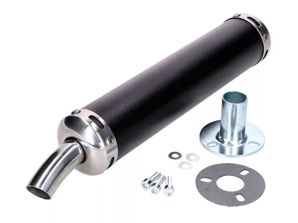 Endschalldämpfer Motegra schwarz inkl. Dichtung für Simson S50, S51, S70