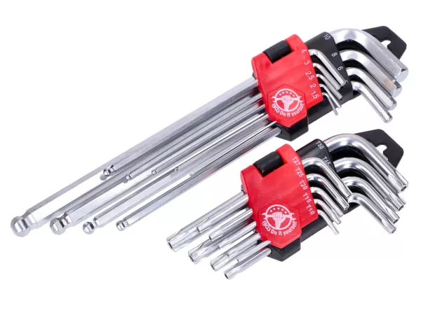 Innensechskant- und TX-Schlüssel Satz 18-teilig