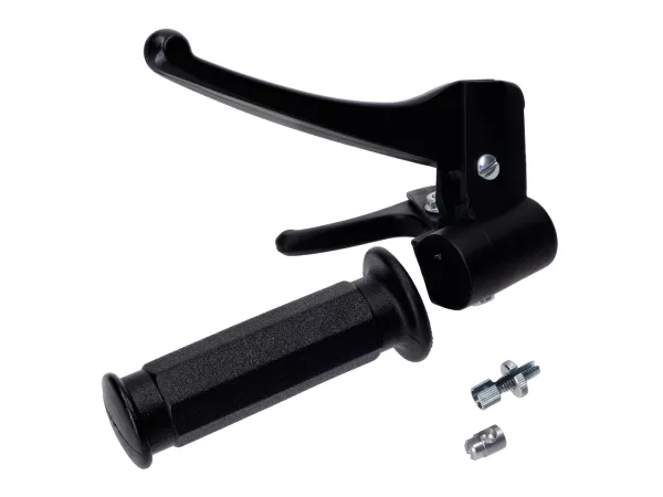 Bremsarmatur mit Griff und Hebel Domino schwarz für Piaggio, Vespa Ciao, Bravo, Si -1988