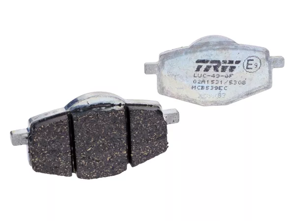 Bremsbeläge TRW Lucas 70,9x36,1x9,2mm für Yamaha DT 80 LC 2, 50 R, XC 125