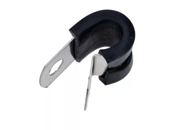 Kabelführungsschelle Metall mit Gummi 8mm
