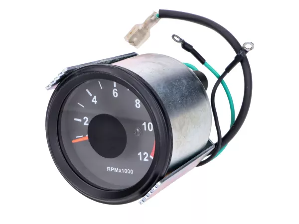 Drehzahlmesser 60mm 12.000U/min rund Sport Cockpit für Hercules K 50, Puch M50, Kreidler Florett, Zündapp C50, KS50