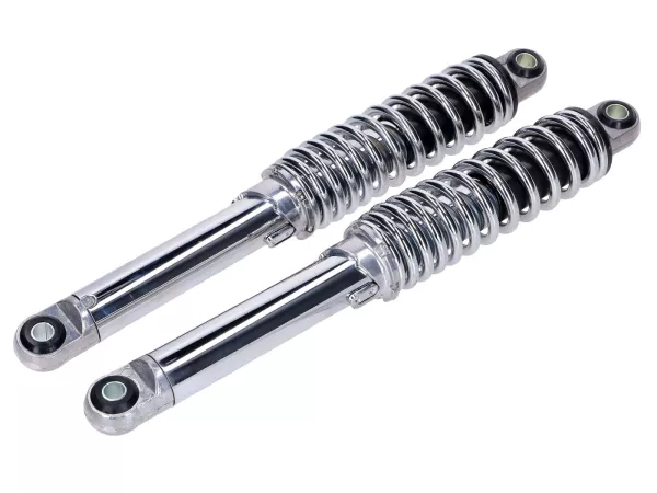 Stoßdämpfer Satz IMCA 350mm chrom für Zündapp CS, CX, Hai 25 50, Kreidler