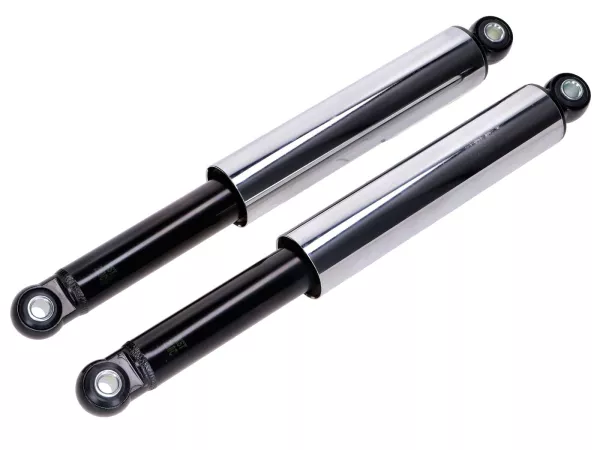 Stoßdämpfer Satz 360mm 10mm chrom/schwarz für Kreidler Florett K54 Eiertank