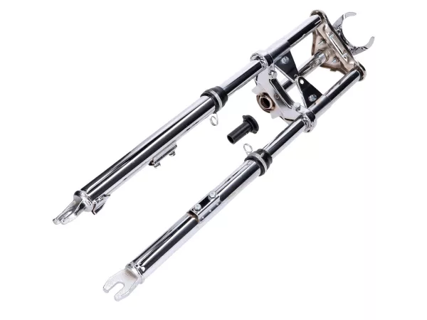Telegabel Sport Chrom gefedert 650mm mit Schutzblechhalter für Peugeot 103 SP SPX