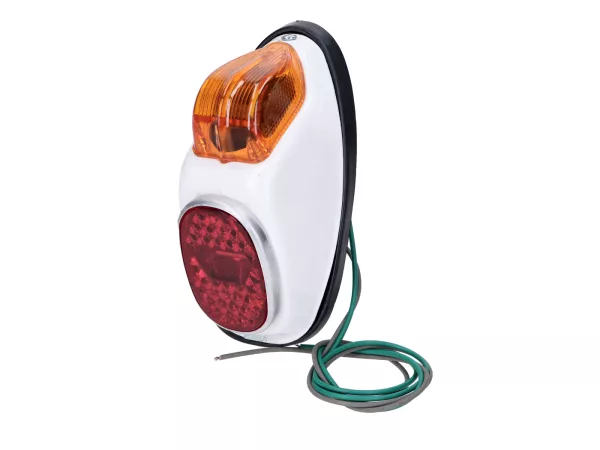 Rücklicht weiß für MCB, Miele, DKW, NSU, Puch, Moped der 50er, 60er Jahre