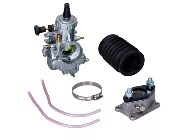 Vergaser Kit Tuning 24mm mit Ansaugstutzen Faltenbalg für Yamaha DT50, DT80 MX