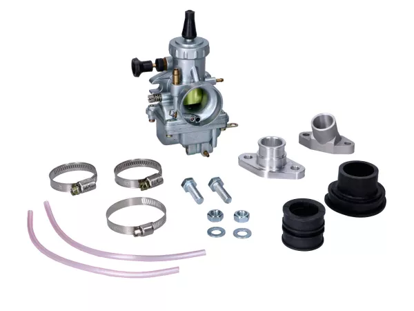 Vergaser 24mm mit Ansaugstutzen und Anschlussgummi für Zündapp GTS 50, KS C 50