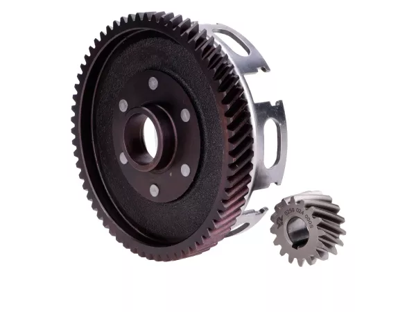 Kupplungsgehäuse mit Zahnrad Metall für Sachs 50/2, 50/3, 50/4, Hercules, Miele, DKW, Rixe, KTM, Göricke