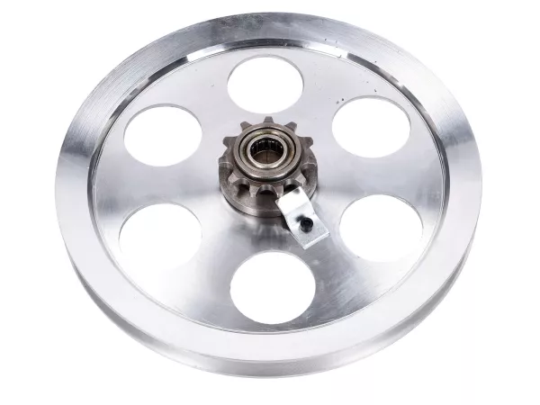 Riemenscheibe Aluminium 215mm 6 Loch mit Ritzel 11 Zähne für Peugeot 103