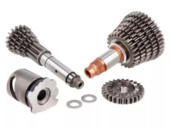 Getriebe 5-Gang Schmitt Sportfreund komplett 1. Gang lange Übersetzung für Simson S51 M500 M700