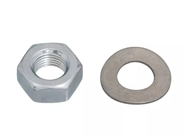 Mutter mit Federscheibe swiing Kupplungsbefestigung M10x1 für Puch Maxi E50