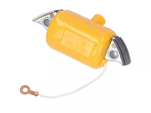 Zündspule PVL 54mm 76mm 17mm gelb für Zündapp Bergsteiger M 25, 50, ZD 20, 40, C
