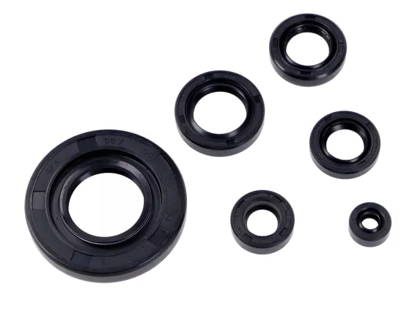 Wellendichtring Satz 6-teilig schwarz für Honda MT, MB, MTX, MBX 50ccn / 80ccm