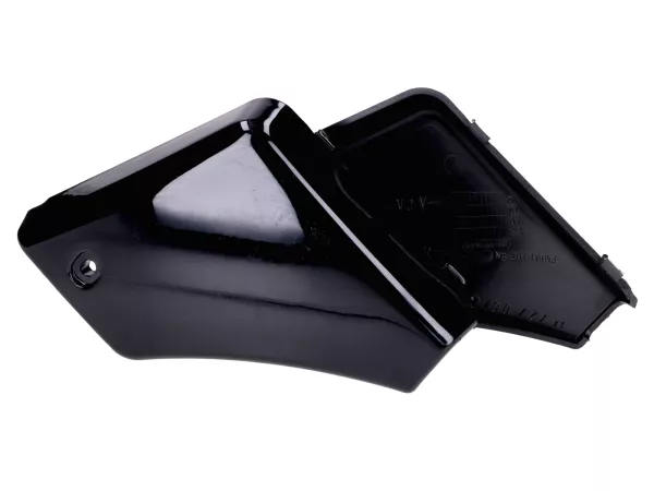 Seitendeckel Satz Werkzeugkasten schwarz unlackiert für Peugeot 103 SPX, Vogue