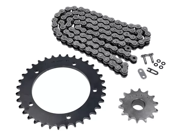 Kettensatz DID Ritzel 14Z, Kettenrad 35Z, Kette 420 x102 für Hercules K 50 RL