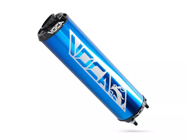 Endschalldämpfer VOCA Alu blau - CNC Endkappe schwarz