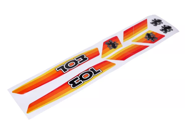 Aufkleber Satz 8-teilig orange für Peugeot 103